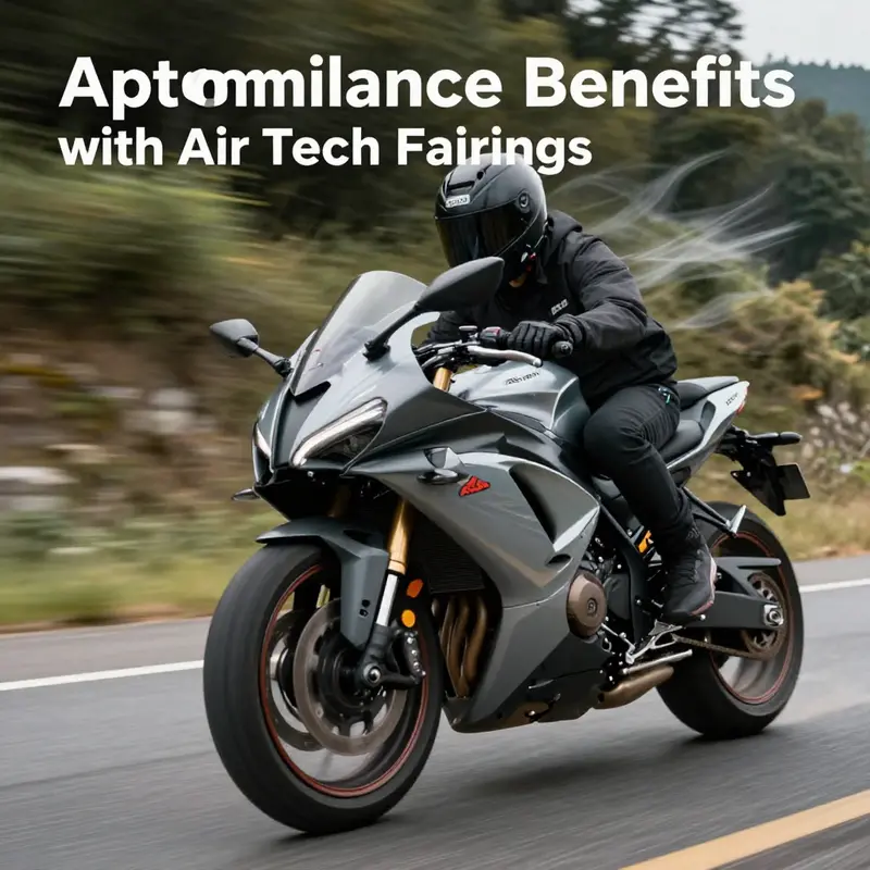A variety of Air Tech motorcycle fairings displaying composite materials and innovative design.