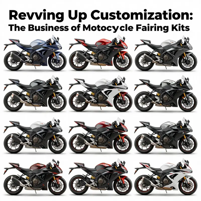 Motorcycles sporting custom fairing kits that boost performance and aerodynamics.