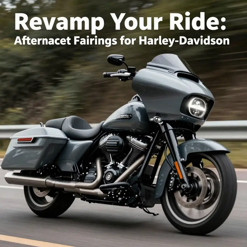 Showcase of customized Harley-Davidson motorcycles with diverse aftermarket fairings.