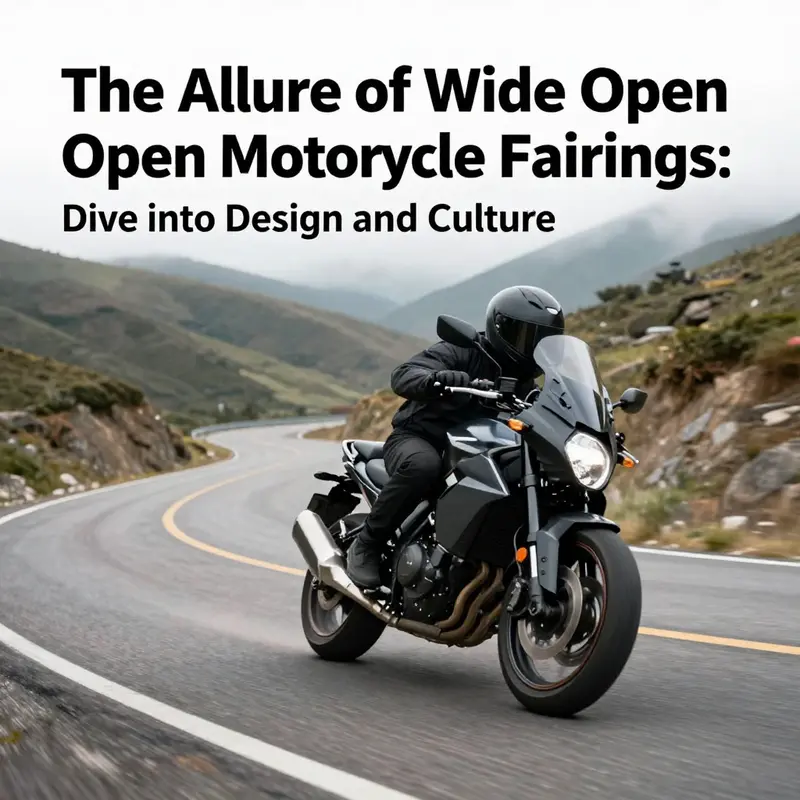 An exposed motorcycle fairing highlighting the minimalist design approach.