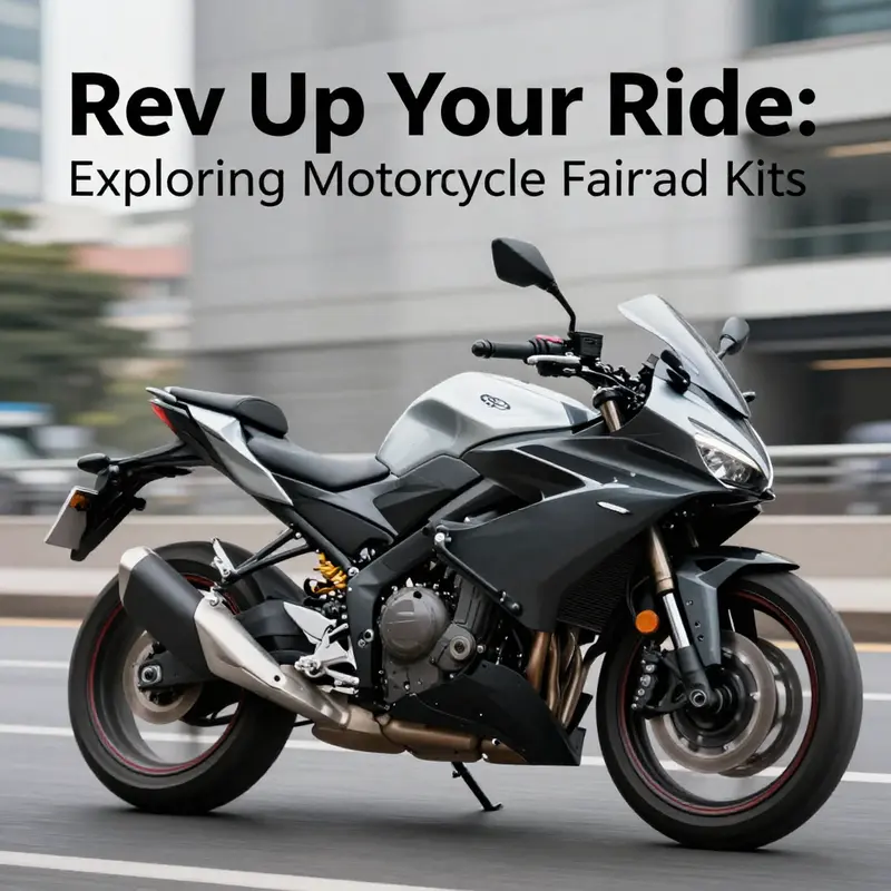 A motorcycle with a full fairing kit demonstrating enhanced aerodynamics and protection.
