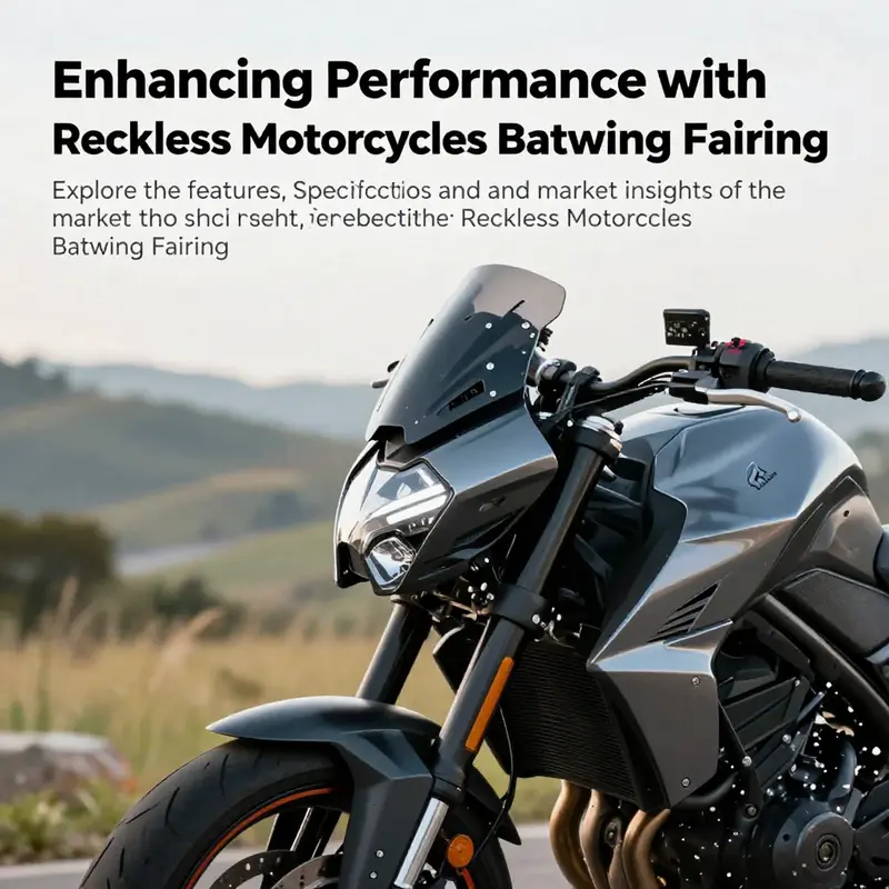 The Reckless Motorcycles Batwing Fairing showcased in an outdoor environment, reflecting its aesthetic appeal.