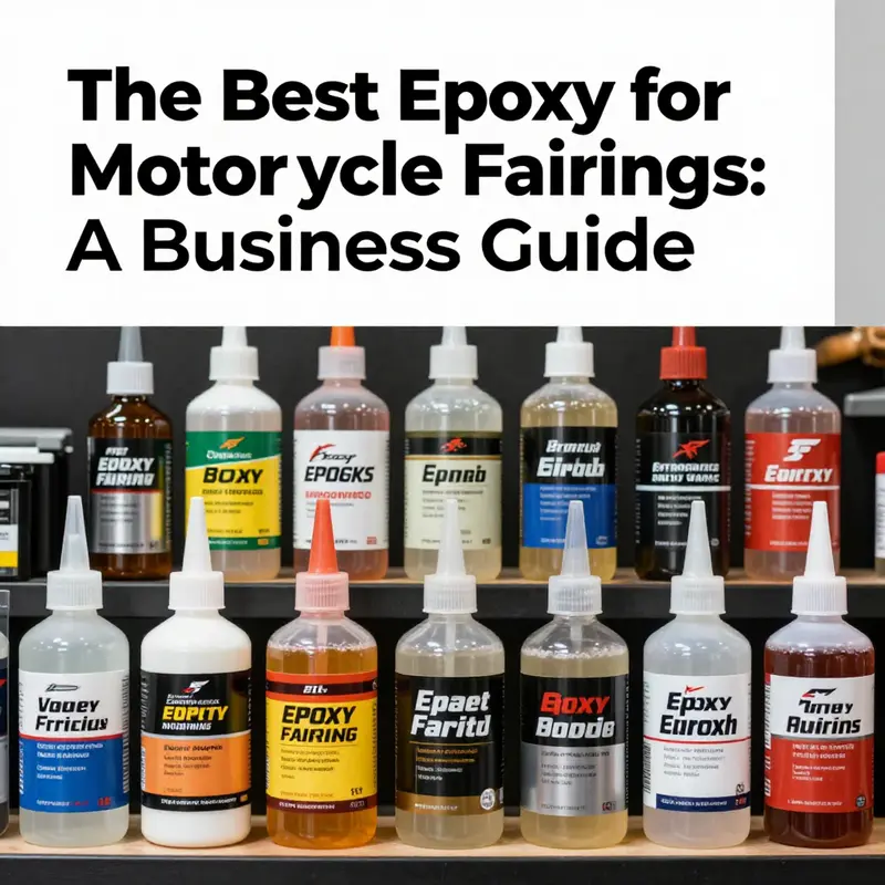 A variety of epoxy resin products suitable for motorcycle fairings on display.