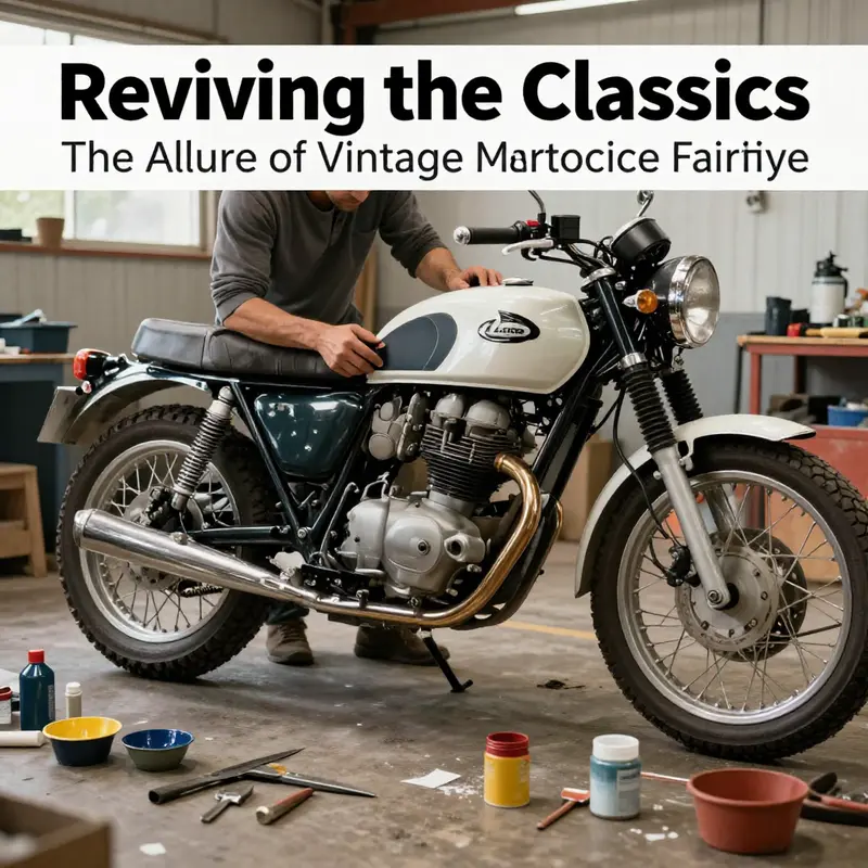 A beautifully restored vintage motorcycle, emblematic of classic design with its striking fairing.