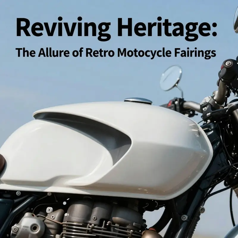 A vintage-styled motorcycle enhanced with a fiberglass retro fairing.