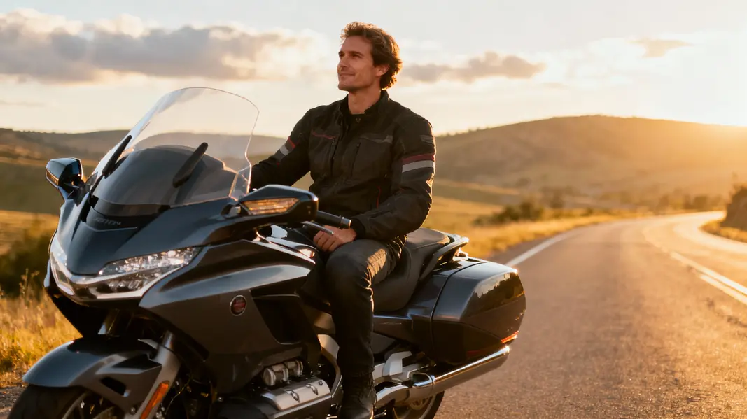 A sport motorcycle showcasing the aerodynamic benefits of full fairing design.