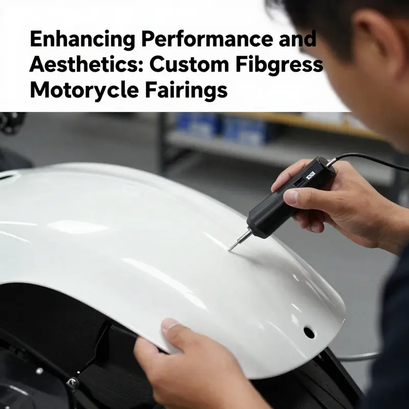 A motorcycle equipped with custom fiberglass fairings illustrates enhanced aerodynamics during track use.