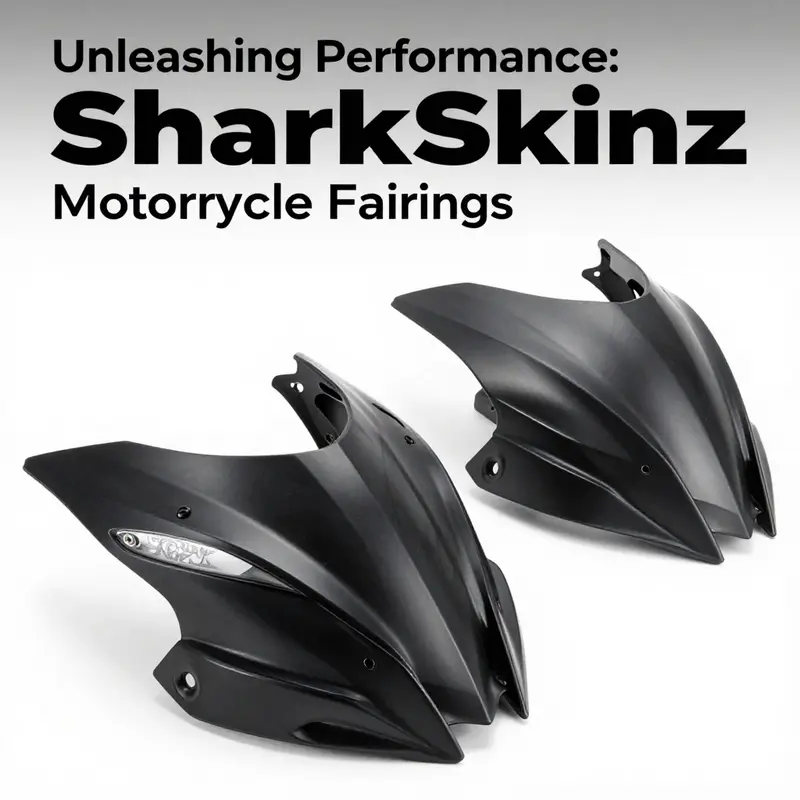 SharkSkinz fairings on a Yamaha YZF-R1, demonstrating enhanced aerodynamic features.