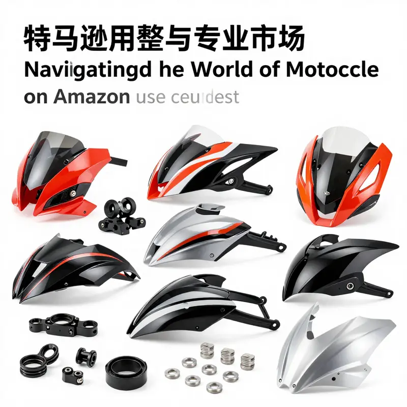 A diverse selection of motorcycle fairings available on Amazon, highlighting their applicability across different models.