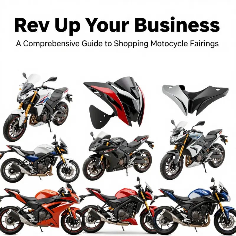 A variety of motorcycle fairings illustrating distinct styles and their purposes.