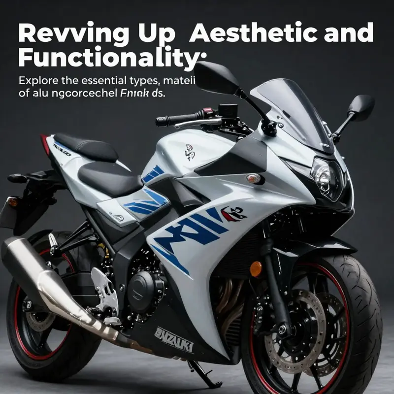 A stylish Suzuki motorcycle with prominent fairings, highlighting its aerodynamic design.