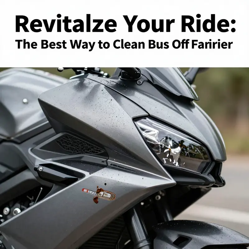 Cleaning a motorcycle fairing promptly after riding is essential to prevent paint damage.