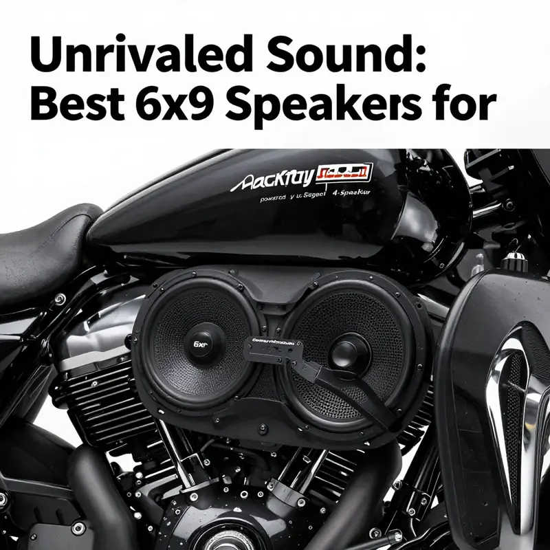 Harley-Davidson Audio Stage III Kit showcasing superior 6×9 speakers within a motorcycle fairing.