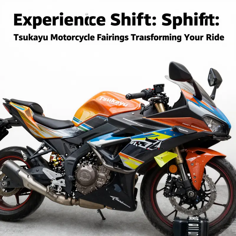 Tsukayu fairings enhancing a motorcycle’s aerodynamic shape.