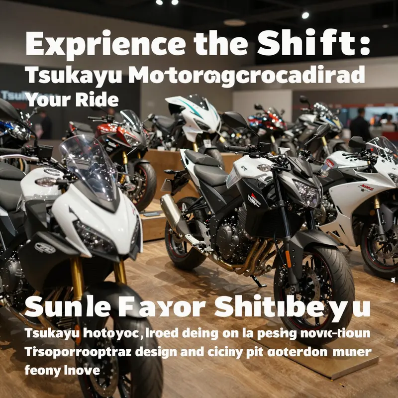 An engaging showroom scene displaying diverse Tsukayu motorcycle fairings ready for customers to explore.