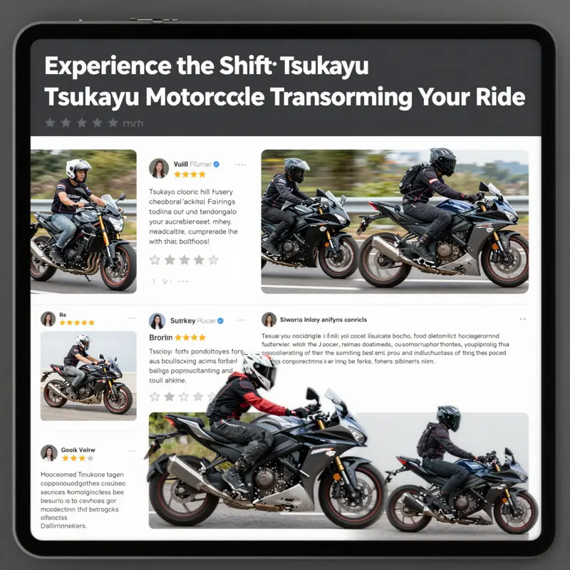 Tsukayu fairings enhancing a motorcycle’s aerodynamic shape.