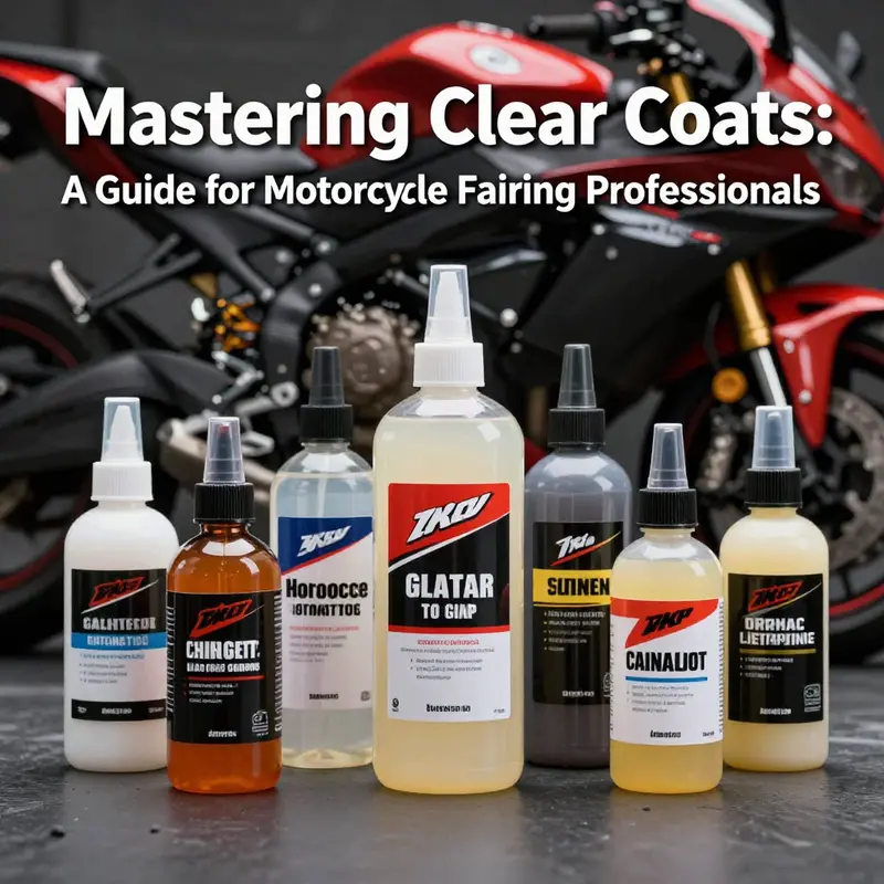 An array of high-quality clear coats designed for motorcycle fairings, highlighting the variety available to business owners.