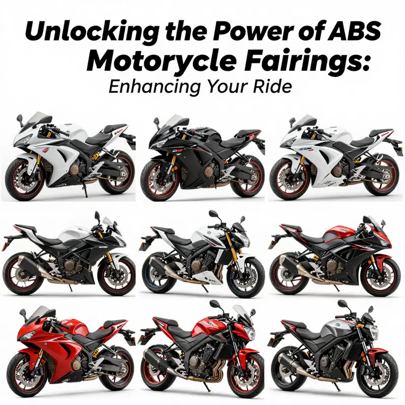 Showcasing the smooth design and durability of ABS motorcycle fairings.
