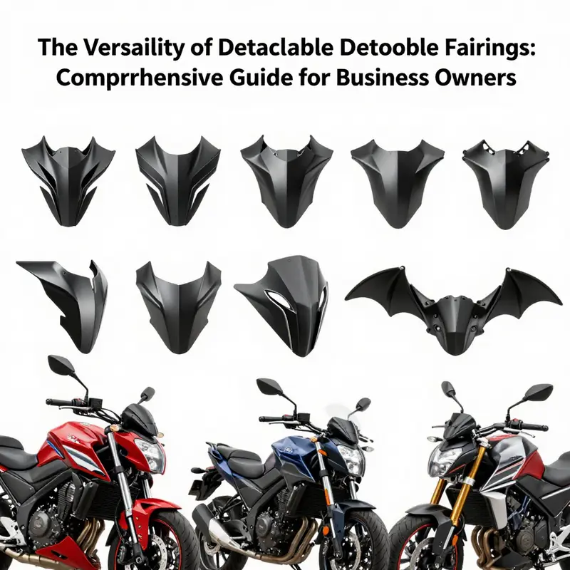 Different styles of detachable motorcycle fairings designed for various riding preferences.