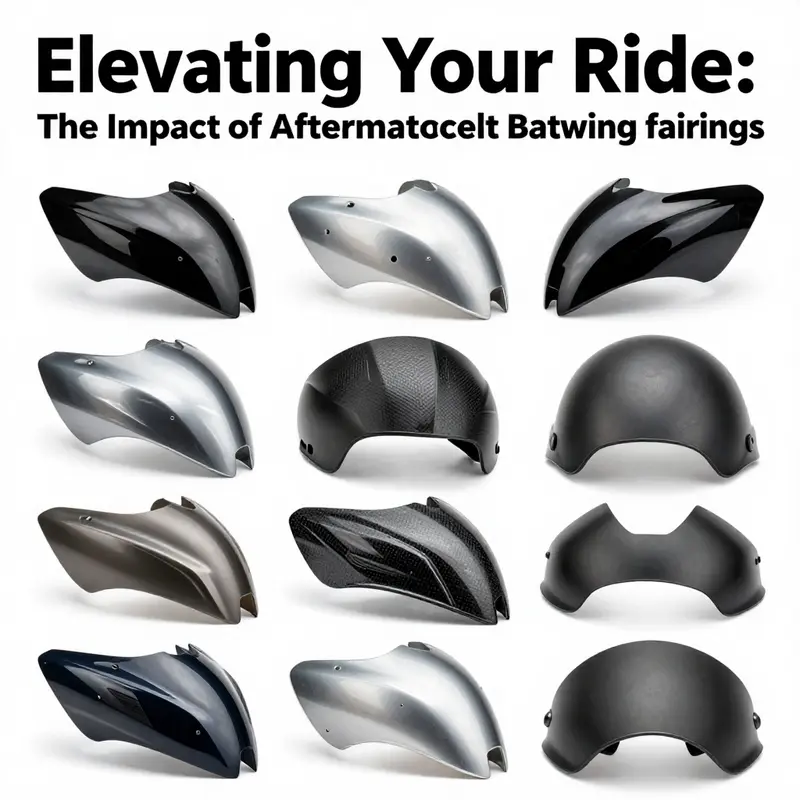 A diverse collection of aftermarket batwing fairings highlighting customization options for motorcycle enthusiasts.