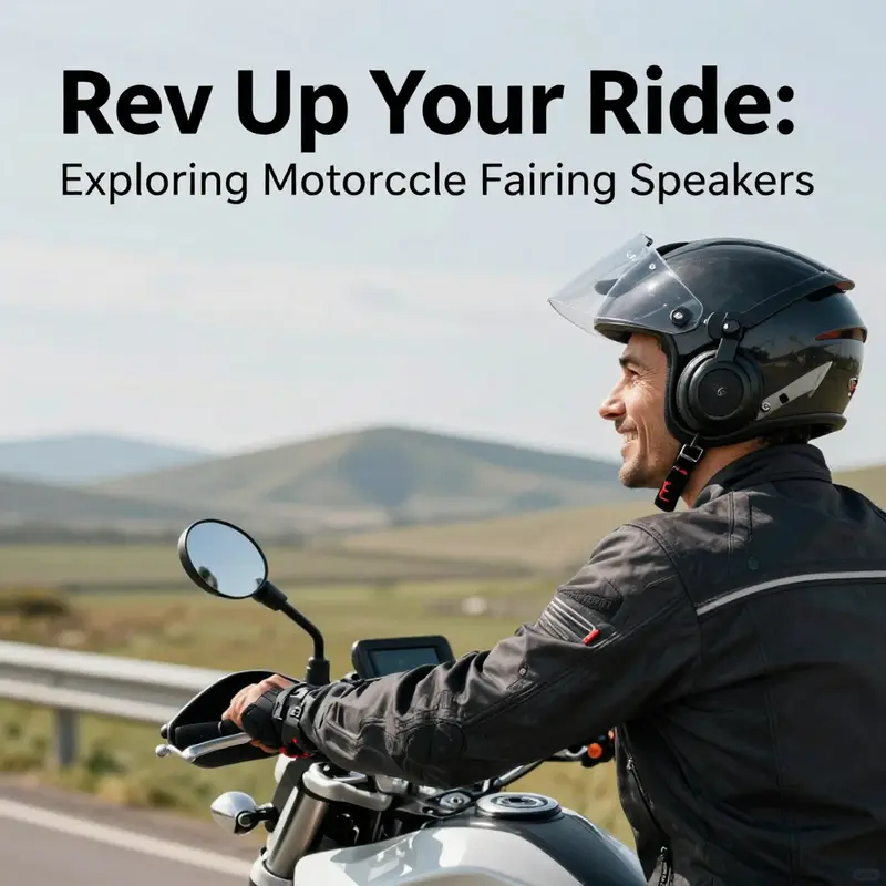 Seamlessly designed motorcycle fairing speakers enhance the bike’s aesthetics.