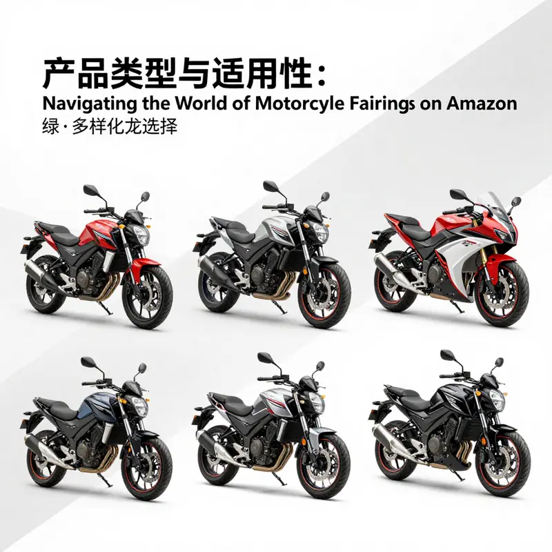 A diverse selection of motorcycle fairings available on Amazon, highlighting their applicability across different models.