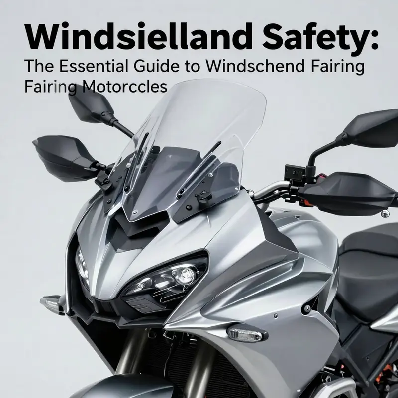 The sleek design of a motorcycle windshield fairing enhances aerodynamics and rider comfort.