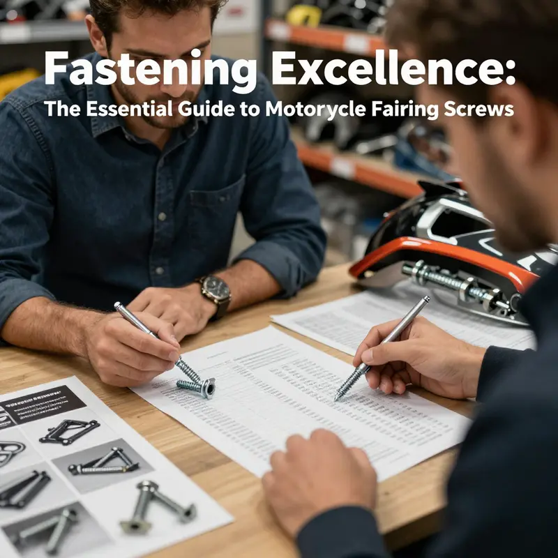 Motorcycle fairing screws: integral fasteners ensuring bodywork safety and performance.