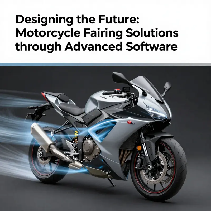 An overview of a CAD software interface used for designing motorcycle fairings.