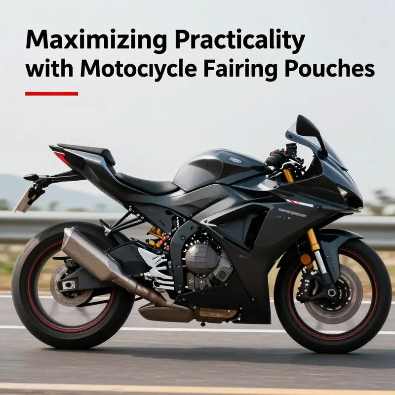 Integration of a fairing pouch in a Harley-Davidson motorcycle, highlighting design aesthetics.