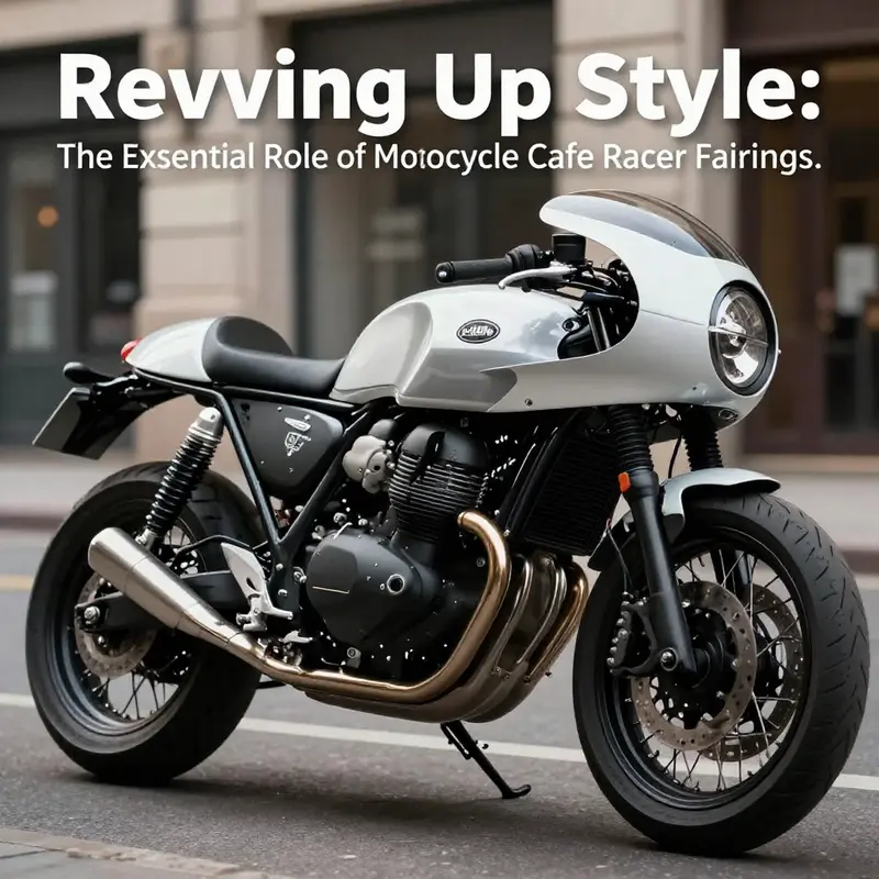 Sleek cafe racer motorcycle with fairing highlighting its aesthetic and functional design.
