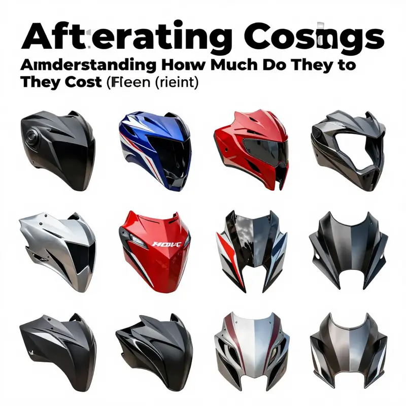 A diverse collection of aftermarket motorcycle fairings reflecting affordability and style.