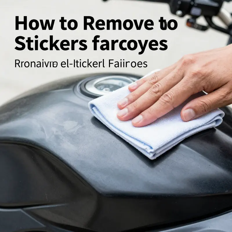 Using heat to safely soften the adhesive and remove stickers from a motorcycle fairing.