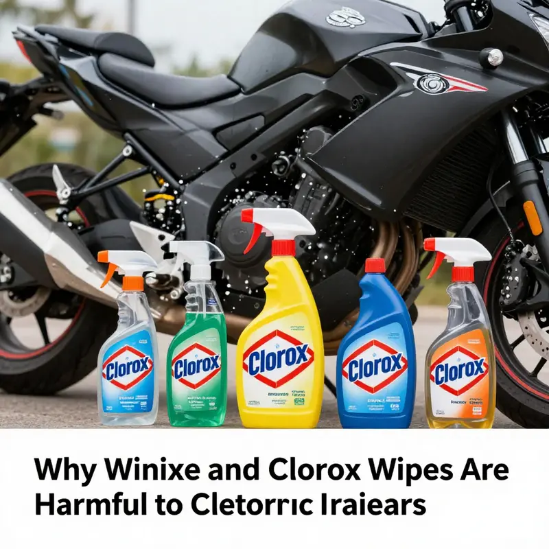 The vulnerable surface of motorcycle fairings when exposed to potentially harmful cleaning agents like Windex.