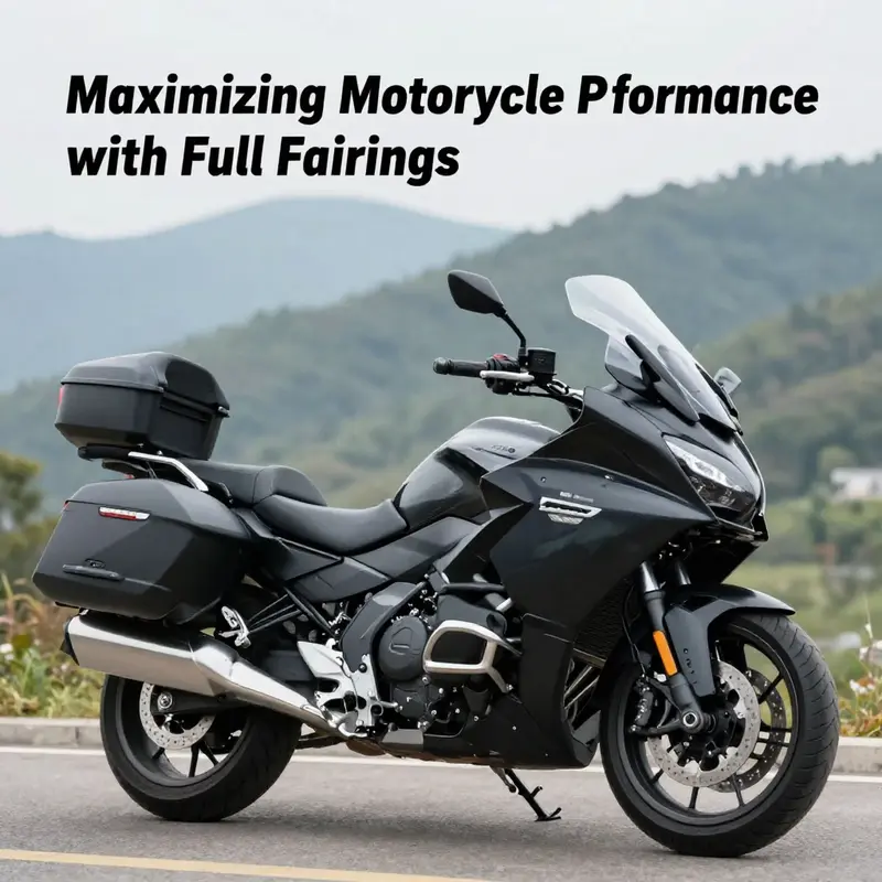 The aerodynamic design of this motorcycle full fairing improves speed and stability, crucial for performance riding.