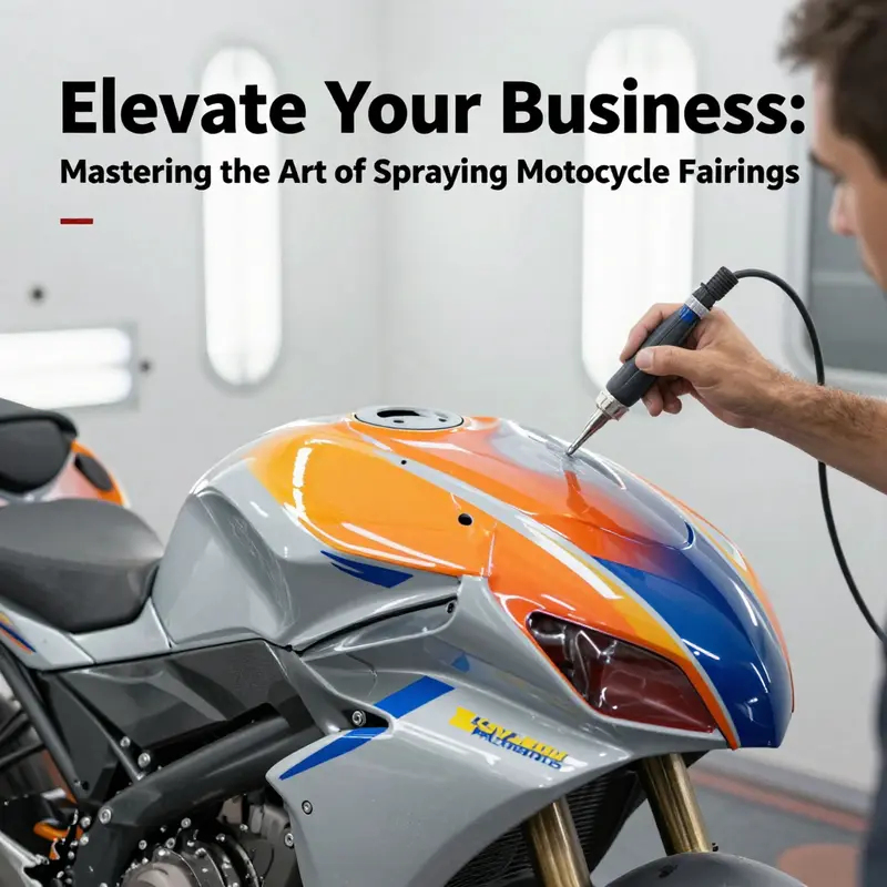 Cleaning and sanding the motorcycle fairing to prepare for painting.