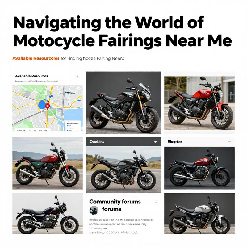 Diverse resources for sourcing motorcycle fairings in your vicinity.