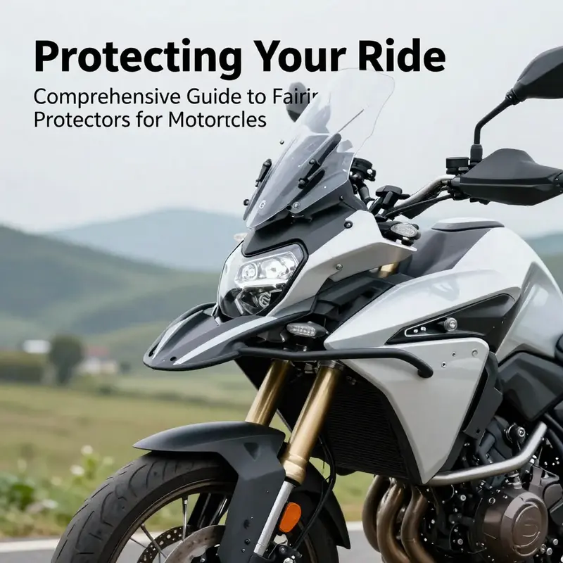A variety of motorcycle fairing protectors demonstrating their diverse materials and designs.
