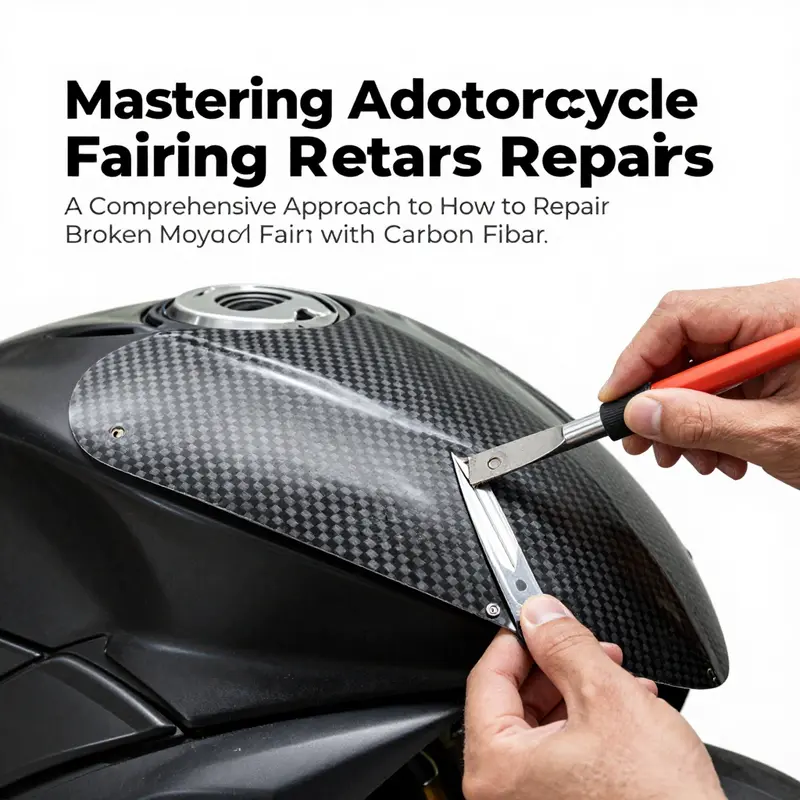 Detailed tools and techniques used to repair minor scratches and dents on motorcycle fairings.