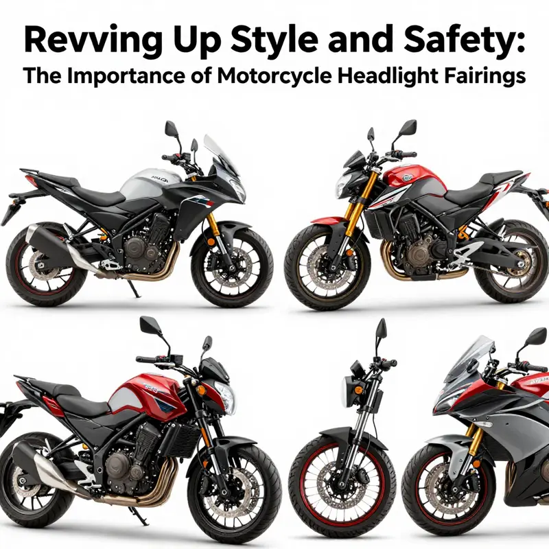 An assortment of motorcycle headlight fairings highlighting the diversity in style and coverage.