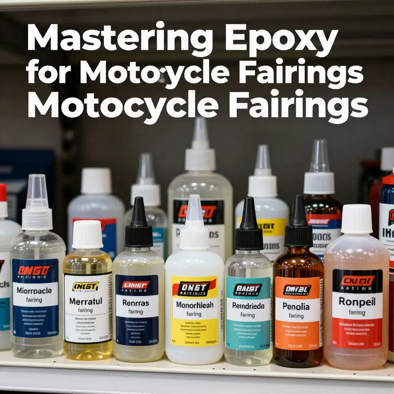 Technician repairing a motorcycle fairing with epoxy resin for durable results.