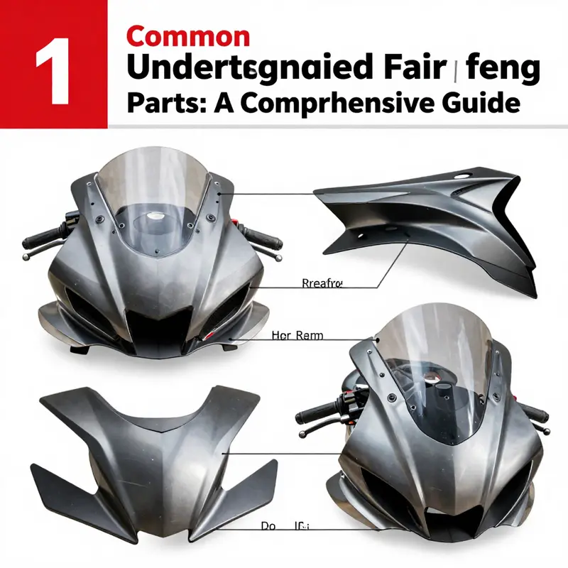 An overview of common motorcycle fairing parts and their names.