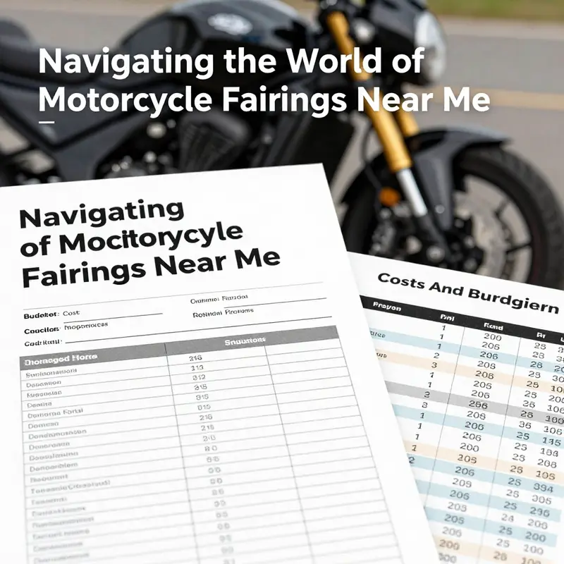 Diverse resources for sourcing motorcycle fairings in your vicinity.