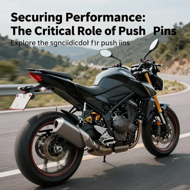 Motorcycle on a scenic route highlighting fairing push pins, illustrating their functionality in bike design.