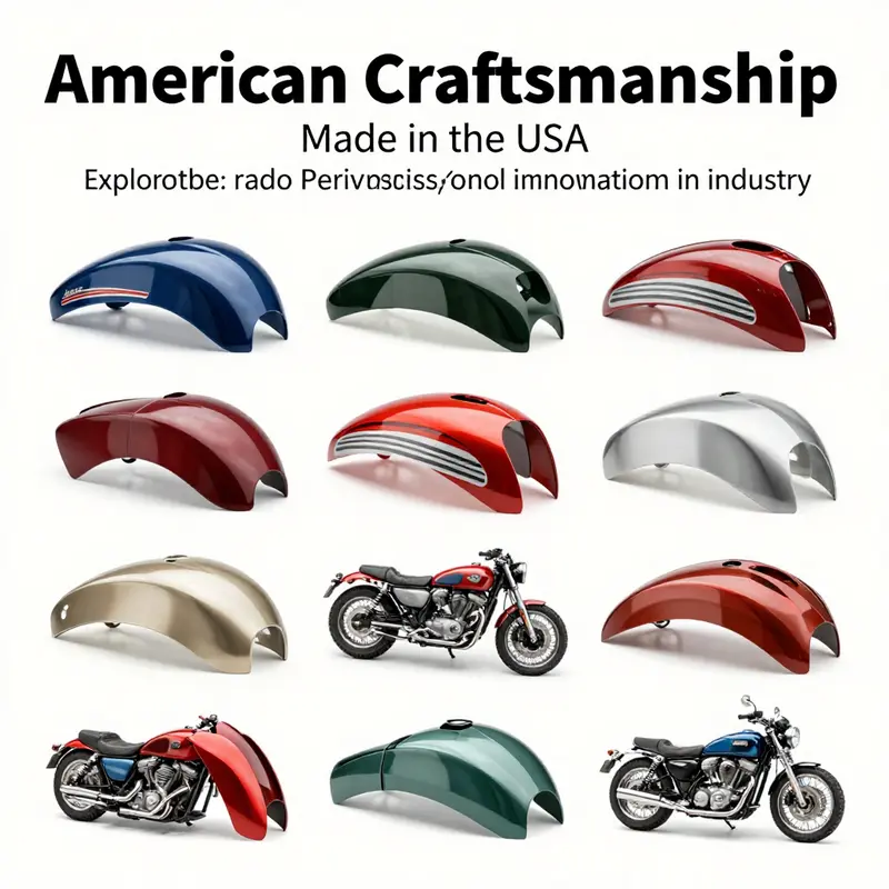 A colorful assortment of motorcycle fairings reflecting American manufacturing quality and innovation in design.
