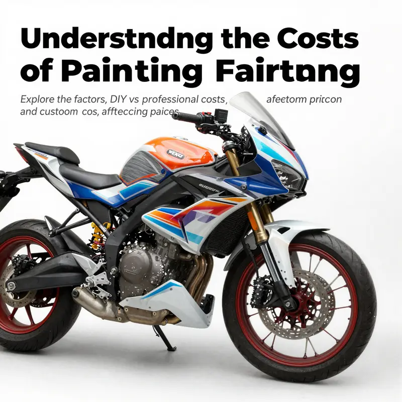 A motorcycle with vivid custom-painted fairings representing the importance of painting quality in enhancing its appeal.