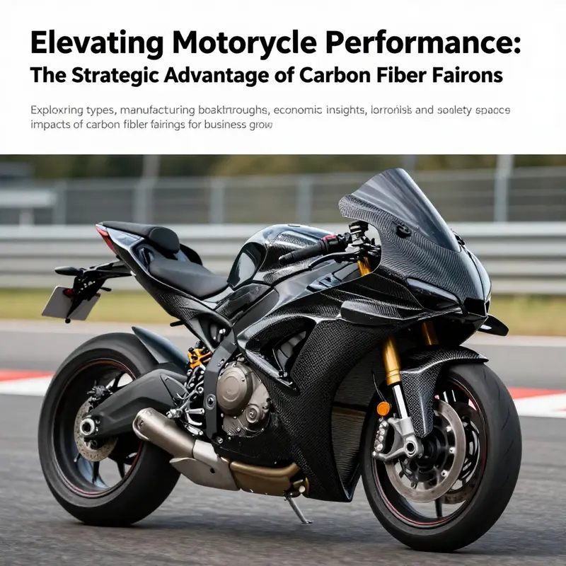 A visually striking motorcycle equipped with carbon fiber fairings, highlighting the connection between performance and innovative design.