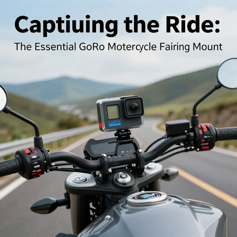 A motorcycle equipped with a GoPro motorcycle fairing mount, capturing the essence of adventure.
