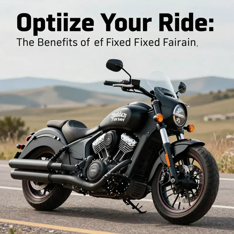 Indian Motorcycle featuring a fixed fairing riding on a picturesque road, emphasizing the machine's design and optimization.