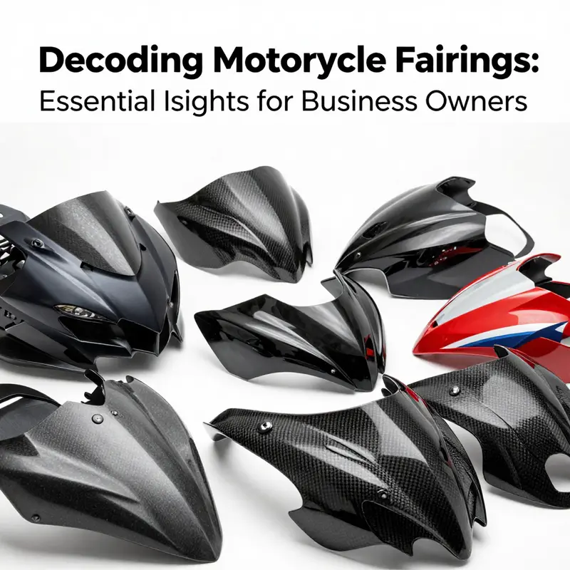 A display of different types of motorcycle fairings, each serving a unique purpose and appeal.